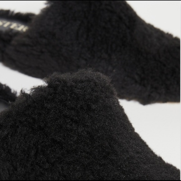 🌟Black Sherpa Flat Slides 8 - Picture 5 of 15